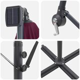  Suncobran S LED lampica Bordeaux Crvena 294 x 294 x 248 cm | shoptok.hr