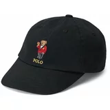 Polo Ralph Lauren Otroška bombažna bejzbolska kapa črna barva
