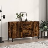  Komoda boja dimljenog hrasta 100 x 36 x 60 cm konstruirano drvo | shoptok.hr