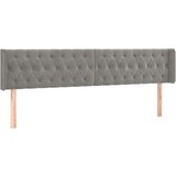  Vzglavje z ušesi svetlo sivo 203x16x78/88 cm žamet, (20792721) | Shoptok.si