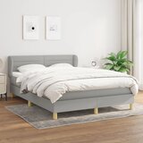 The Living Store Box spring postelja z vzmetnico svetlo siva 140x200 cm blago - Box Spring Postelja, (21516248) Cene