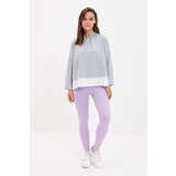Trendyol Sports Leggings - Purple - Normal Waist | shoptok.hr