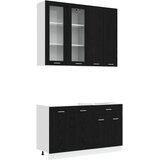  Kuhinjska jedinica LYON 4 pcs Crni hrast Konstruirano drvo | Eponuda.com