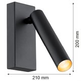  Argon 8328 - LED zidna spot svetiljka RIO LED/4,2W/230V 3000K crna | Eponuda.com