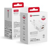 forcell GaN III 30W omrežni polnilnik z USB-C + USB vratom v mini formatu, Bela, (5000007957) Cene