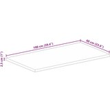 Stolna ploča 100x60x2,5 cm pravokutna masivno obnovljeno drvo | shoptok.hr