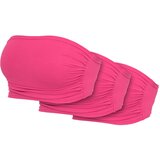 Urban Classics Women's Bandeau Top 3-pack fuchsia+fuchsia+fuchsia | Shoptok.si