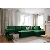 Miuform Tamno zelena sklopiva kutna garnitura od samta (s desnim kutom) Lofty Lilly – | shoptok.hr