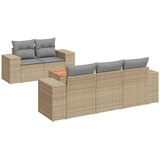  6-dijelni set vrtnih sofa s jastucima bež od poliratana | shoptok.hr