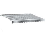 Tenda na ručno uvlačenje antracit i bijela 350 x 250 cm | shoptok.hr