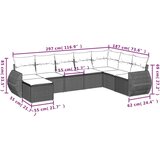  8-dijelni set vrtnih sofa od poliratana s jastucima bež | shoptok.hr
