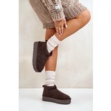 Boto Women's Suede Snow Boots On Platform Brown Nereviana | Eponuda.ba
