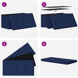  Sklopiva klupa za pohranu Plava 180 kg 80 L 77 x 38 x 38 cm | shoptok.hr