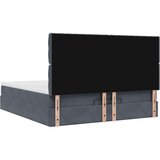vidaXL Okvir kreveta s madracima tamnosivi 200x200cm baršunasti | shoptok.hr