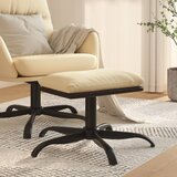 vidaXL stolček za noge krem 60x60x39 cm blago in umetno usnje Cene