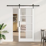 vidaXL drsna vrata z opremo set bela 78x202 cm trdni les, notranja vrata z steklom 'ORKDAL'bela 78x202x4 cm Cene
