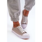 Boto Women's Fabric Classic Low-Top Sneakers Dark Beige Lennabella | Shoptok.si