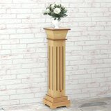  Klasično stojalo za rastlino svetli les 17x17x66 cm MDF | Shoptok.si
