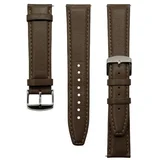 Usnjen pašček 20 mm, Leather temno rjav