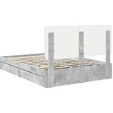  Postelja s shranjevanjem z vzglavjem Betonsko siva 150 x 200 cm, (5000105933) | Shoptok.si
