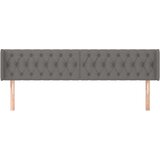  Vzglavje z ušesi temno sivo 203x16x78/88 cm blago, (20739336) | Shoptok.si
