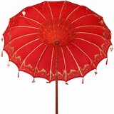 Balineški Parasol Crvena 210-220 cm Pamuk solidno drvo | shoptok.hr