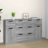 vidaXL Komplet komod 3-delni siva sonoma inženirski les | Shoptok.si
