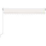 Tenda na ručno uvlačenje s LED svjetlima 450 x 350 cm krem | Eponuda.com
