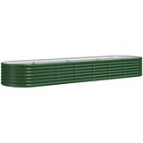  Povišena vrtna gredica od pocinčanog čelika 296 x 80 x 36 cm zelena | shoptok.hr