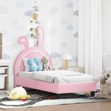  Okvir kreveta za malu djecu s naslonom Ružičasta 70 x 140 cm PU | shoptok.hr