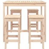  5-dijelni vrtni barski set od masivne borovine | shoptok.hr