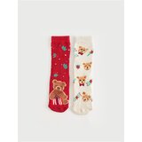 LC Waikiki 2-Piece Christmas Themed Girls' Towel Socks | shoptok.hr
