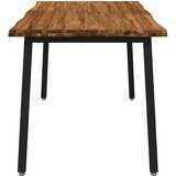  Stol za blagovanje s prirodnim rubom 160 x 80 x 75 cm Prirodna | shoptok.hr