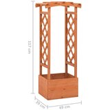 vidaXL rešetkasta sadilica s lukom 49 x 39 x 117 cm masivna jelovina | shoptok.hr