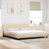  Krevet s madracem krem 200 x 200 cm od tkanine - Krema 200 x 200 cm | shoptok.hr