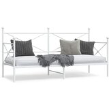 vidaXL Dnevna postelja brez vzmetnice Bela 90x190 cm Jeklo Cene