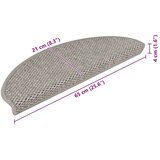  Samoljepljivi otirači za stepenice 15 kom 65x21x4 cm srebrni | shoptok.hr