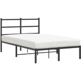 Maison Chic Kovinski Posteljni okvir - Dvoposteljna postelja - Zakonska postelja z vzglavjem črn 120x190 cm, (21693000) | Shoptok.si