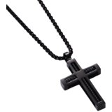 IZMAEL Ogrlica TW-34106 Cross - Črna | Shoptok.si