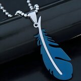 IZMAEL Ogrlica SI-34157 Feather - Modra | Shoptok.si