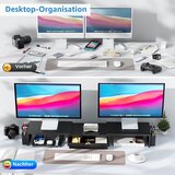 PYGOCERERI kovinsko stojalo za monitorja z predalom in držali | Shoptok.si