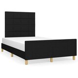  Posteljni okvir z vzglavjem črn 120x200 cm blago, (20795141) | Shoptok.si