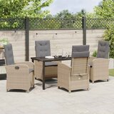  Vrtni set za objed 5 kom. Bež poliratan | shoptok.hr
