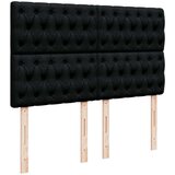 vidaXL Krevet s oprugama i madracem crni 140x200 cm od tkanine | shoptok.hr