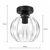 Brilagi LED plafonsko svetlo RETRO GLASS 1xE27/60W/230V Ø 18 cm crna/prozirna | Eponuda.com