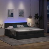 vidaXL Otomanski posteljni okvir z vzmetnicami črn 180x200 cm blago | Shoptok.si