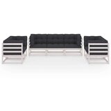  Sedežna garnitura 7-delna z blazinami trdna borovina | Shoptok.si