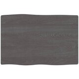 vidaXL Mizna plošča temno siva 60x40x2 cm obdelana trdna hrastovina Cene