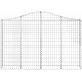  Lučne gabionske košare 2 kom 200x30x120/140cm pocinčano željezo | shoptok.hr