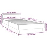  Okvir kreveta bez madraca zeleni 100x200 cm od tkanine | shoptok.hr